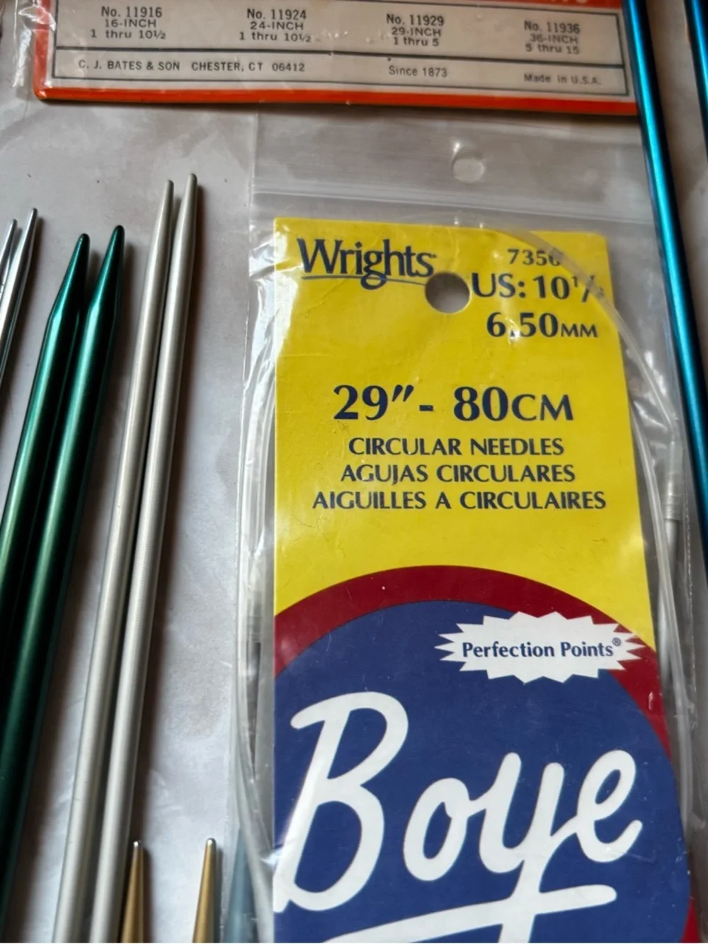 Vintage Knitting Bag with Multi Size Needles Floral Print Tote Bag - Picture 15 of 16